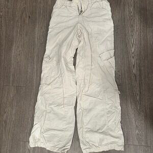 BDG White Cargo Pants Relaxed Fit Utility Design